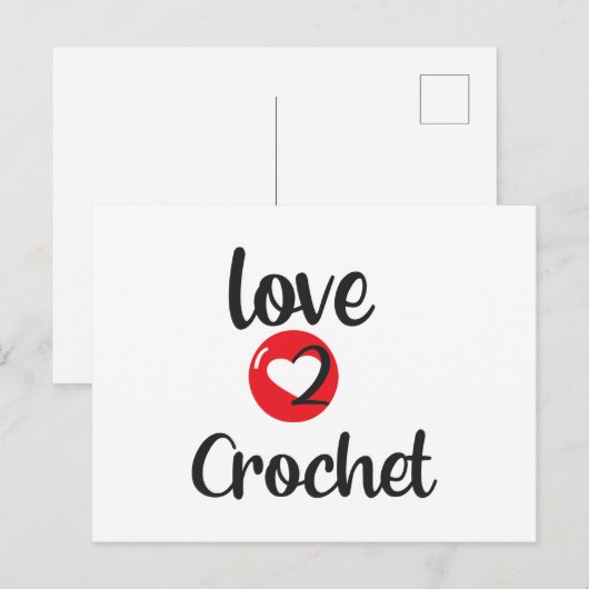 liebe zum Häkeln Postkarte (Vorne/Hinten)