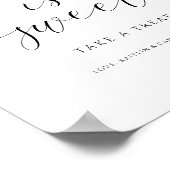 Liebe zum Hochzeitsdessert ist Süßes Süßes Buffet Poster (Ecke)