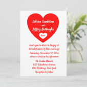 Liebe zum Hochzeitsempfang Einladung (Stehend Vorderseite)