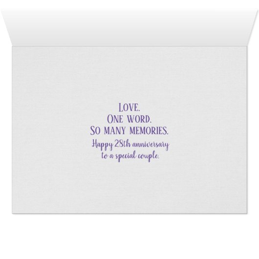 Liebe zum Hochzeitstag (Innenansicht Horizontal (Unten))