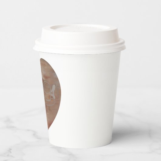 Liebe zum Kaffee aus Papier Pappbecher (Links)