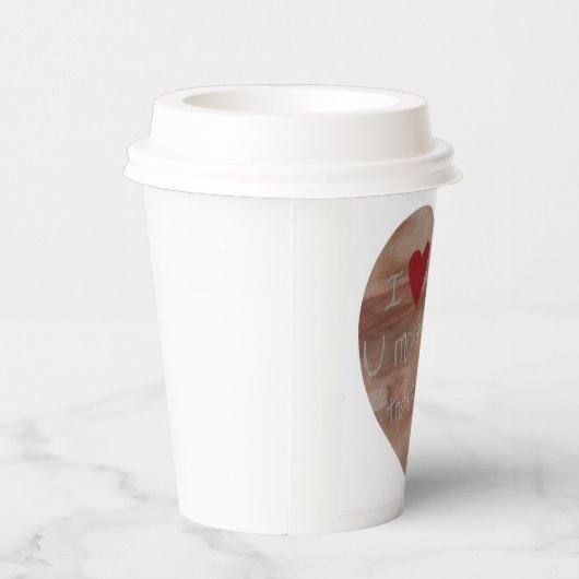 Liebe zum Kaffee aus Papier Pappbecher (Rechts)