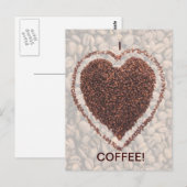 Liebe zum Kaffee Postkarte (Vorne/Hinten)