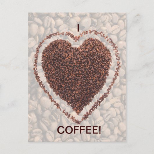Liebe zum Kaffee Postkarte (Vorderseite)