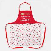 Liebe zum Kochen Rot und Weiß Schürze (Vorderseite)