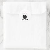 Liebe zum Kochen Runder Aufkleber (Tasche)