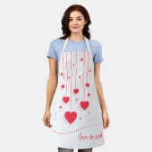 Liebe zum Kochen von Multimedia-Print-Schürze Schürze (Getragen)