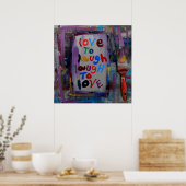 Liebe zum Lachen zur Liebe Poster (Küche)