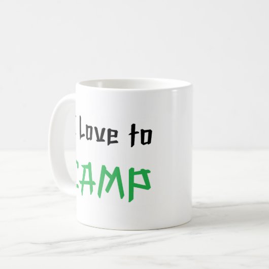 Liebe zum Lager Kaffeetasse (Vorderseite Links)