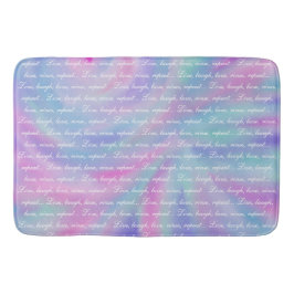 Liebe zum Lebendlachen wiederholen Regenbogen merm Badematte