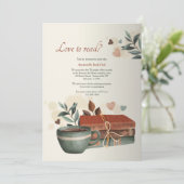 Liebe zum Lesen des Buchclubs Einladung (Stehend Vorderseite)