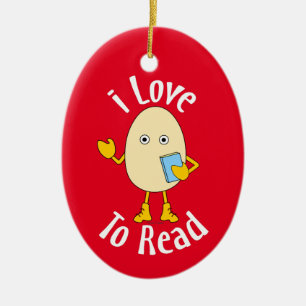 Liebe zum Lesen Keramik Ornament