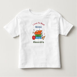 Liebe zum Lesen von Büchern Lesen, Anpassen Kleinkind T-shirt