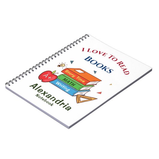 Liebe zum Lesen von Büchern Lesen, Anpassen Notizblock (Linke Seite)