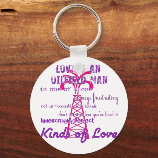 Liebe zum Mann im Ölfeld Schlüsselanhänger (Vorderseite)