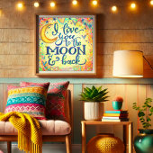 Liebe zum Mond Baby Inspirivity Plaque Fotodruck