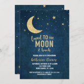 Liebe zum Mond & Back Baby Shower Einladung (Vorne/Hinten)