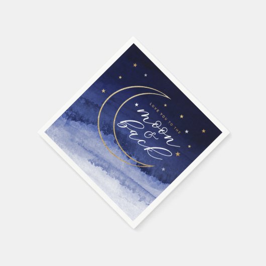 Liebe zum Mond & Back Paper Serviette (Ecke)