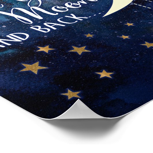 Liebe zum Mond & Back Poster (Ecke)