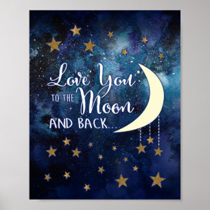 Liebe zum Mond & Back Poster
