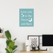 Liebe zum Mond-Back-Poster Poster (Heimbüro)