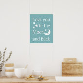 Liebe zum Mond-Back-Poster Poster (Küche)
