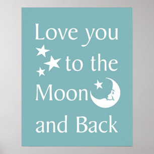 Liebe zum Mond-Back-Poster Poster
