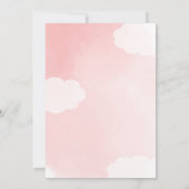 Liebe zum Mond, Goldstars Pink Baby Dusche Einladung (Rückseite)