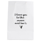 Liebe zum Mond Mittlere Geschenktüte (Rückseite)