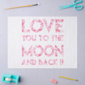 LIEBE ZUM MOND - Pink Hearts Tissue Seidenpapier (Basteln)