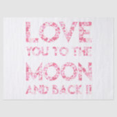 LIEBE ZUM MOND - Pink Hearts Tissue Seidenpapier (Vorderseite)