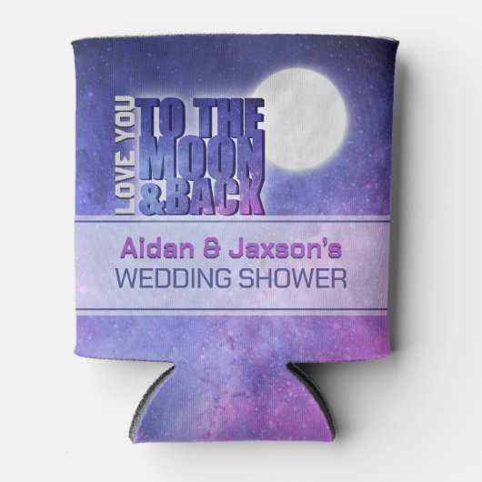 Liebe zum Mond Polterabend Dosenkühler (Vorderseite)