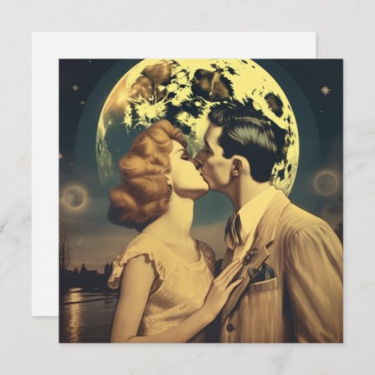 Liebe zum Mond, Reiseplakat individuell anpassbar (Vorne/Hinten)