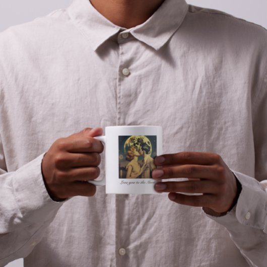 Liebe zum Mond, Reiseplakat individuell anpassbar Kaffeetasse