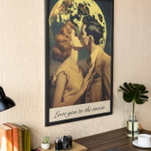 Liebe zum Mond, Reiseplakat individuell anpassbar Poster