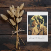 Liebe zum Mond, Reiseplakat individuell anpassbar Postkarte