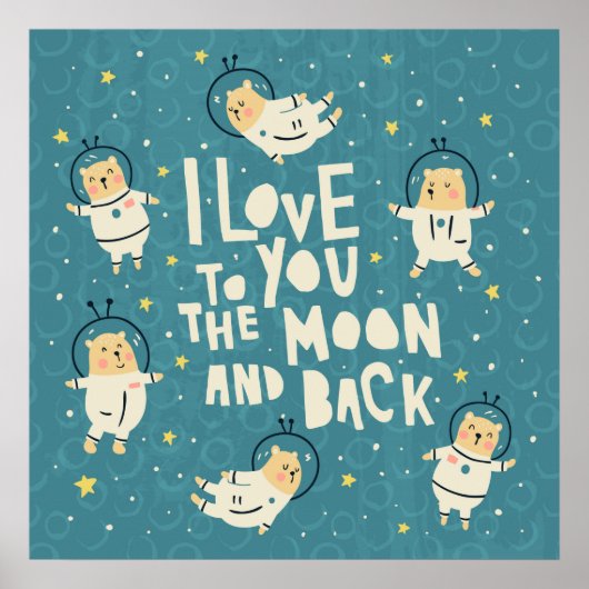 Liebe zum Mond und Backposter Poster (Vorne)