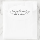 Liebe zum Mond und Sättigung Ovaler Aufkleber (Tasche)