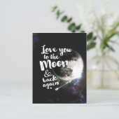 Liebe zum Mond und wieder zurück ・ Galaxie Postkarte (Stehend Vorderseite)