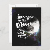 Liebe zum Mond und wieder zurück ・ Galaxie Postkarte (Vorne/Hinten)