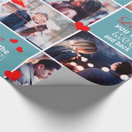 Liebe zum Mond und zum Foto Geschenkpapier (Ecke)