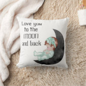 Liebe zum Mond und zum hinteren Baby-Kissen Kissen (Decke)