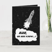 Liebe zum Mond und zur "Back Vaters Day Rocket" Karte (Vorderseite)