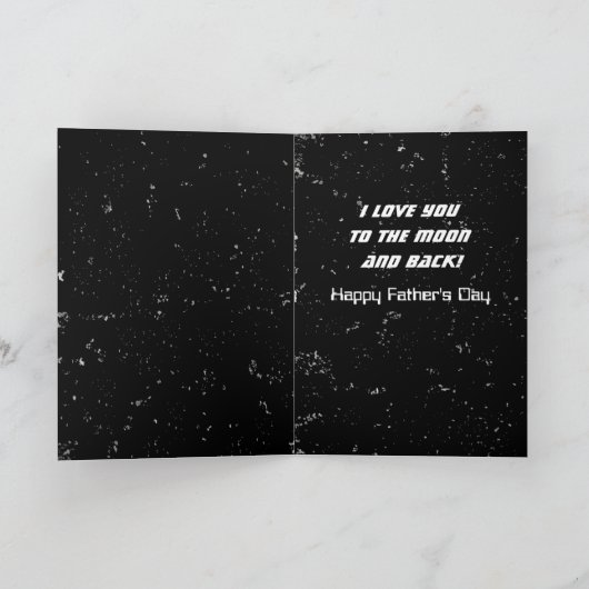 Liebe zum Mond und zur "Back Vaters Day Rocket" Karte (Innenseite)