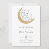 Liebe zum Mond und zur neutralen Baby-Dusche auf d Einladung (Vorderseite)