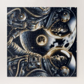 Liebe zum Mond und zurück | Astronauten Puzzle (Horizontal)