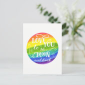 Liebe zum Mond und zurück auf der Postkarte des Re (Stehend Vorderseite)