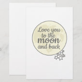Liebe zum Mond und zurück Briefpapier (Vorne/Hinten)