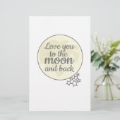 Liebe zum Mond und zurück Briefpapier (Stehend Vorderseite)