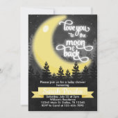 Liebe zum Mond und zurück Einladung (Vorderseite)